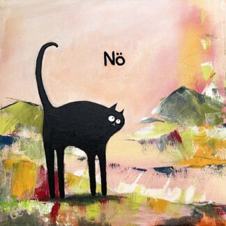 Katze "Nö" Leinwand Original