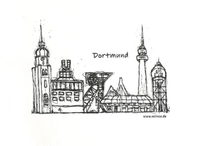 Dortmund Skyline Siebdruck