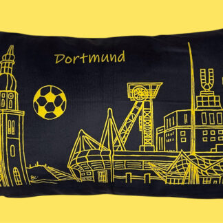 Dortmund Skyline Kissen schwarz-gelb